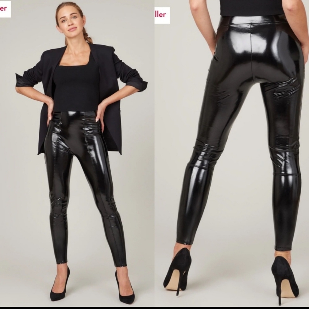 NWT SPANX Patent Leather Leggings Sz. M